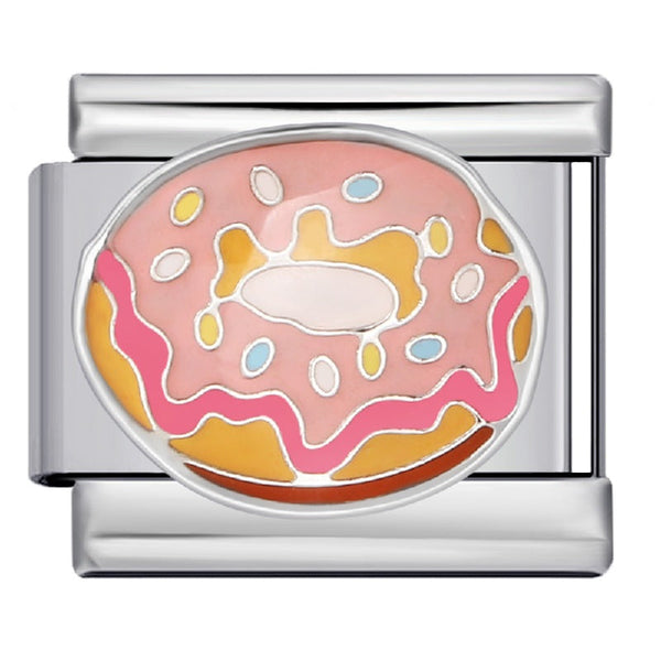 Stainless Steel 9mm Shiny Doughnut Link for Italian Charm Bracelet
