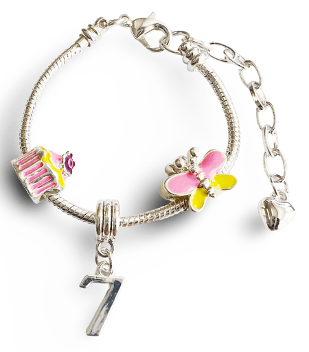 Children's Granddaughter 'Pink Fairy Dream' Silver Plated Charm Bead Bracelet