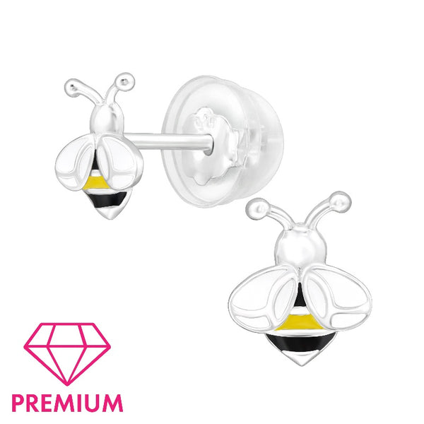 Children's Sterling Silver Bee Stud Earrings