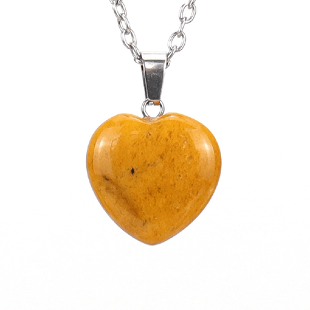 Purple Amethyst Natural Stone Heart Pendant Necklace