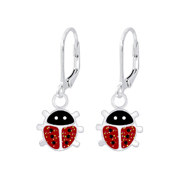 Children's Sterling Silver 'Ladybird/Ladybug' Lever Back Earrings