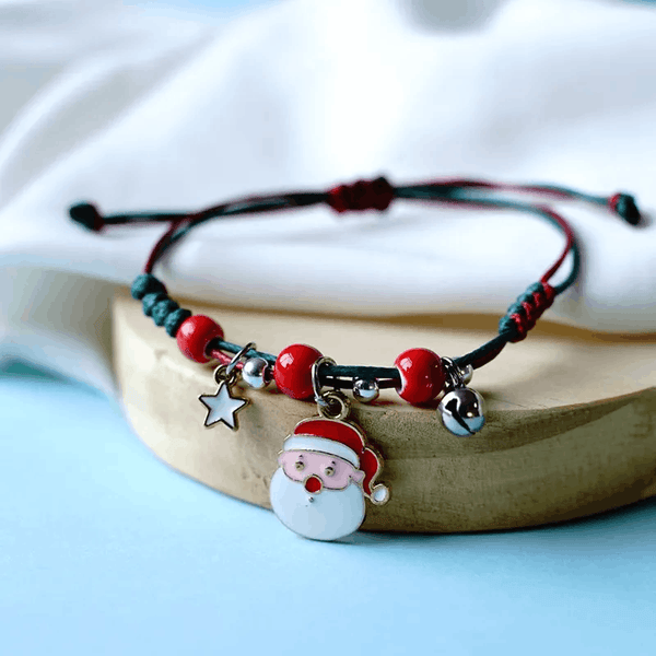 Adjustable Christmas Santa Face Wish / Friendship Bracelet