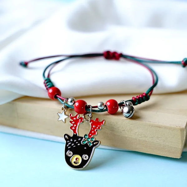 Adjustable Christmas Reindeer Wish / Friendship Bracelet