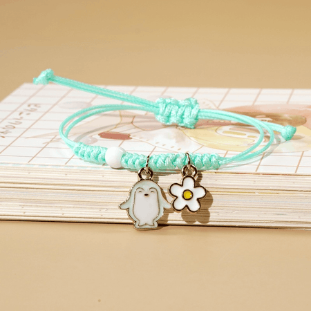Children's Adjustable Panda Wish Bracelet / Friendship Bracelet - Blue