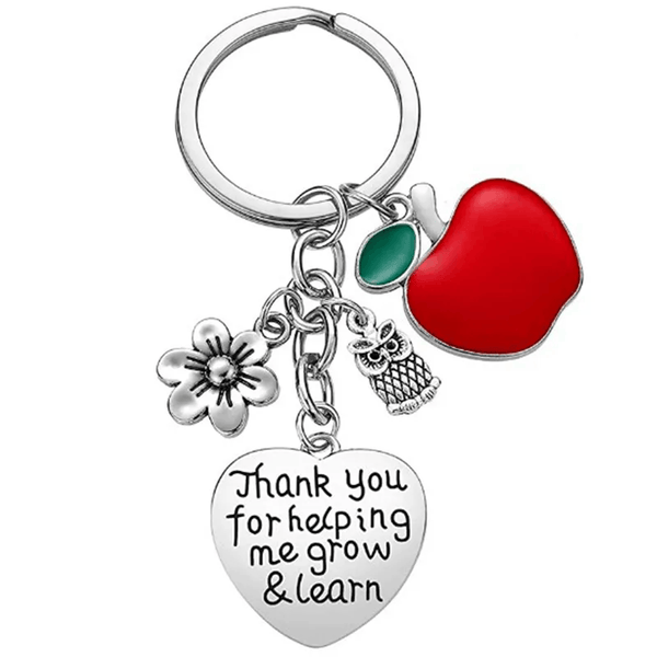 'Thank you for Helping me Grow and Learn' Keyring/Handbag Charm- Teacher Gift