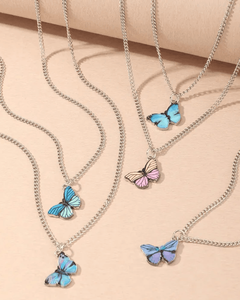 Childrens butterfly necklace deals