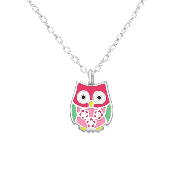 Children's Sterling Silver Owl Pendant Necklace