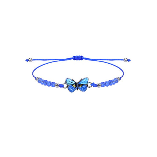 Children's Adjustable Royal Blue Butterfly Wish Bracelet / Friendship Bracelet