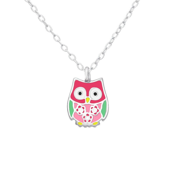 Children's Sterling Silver Owl Pendant Necklace