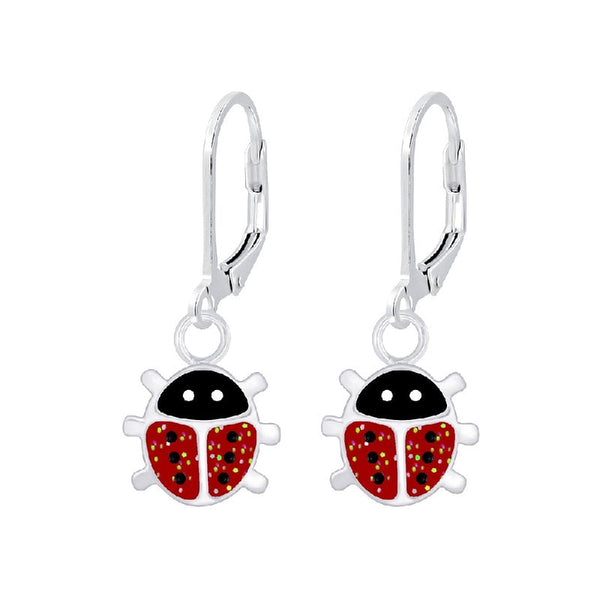 Children's Sterling Silver 'Ladybird/Ladybug' Lever Back Earrings
