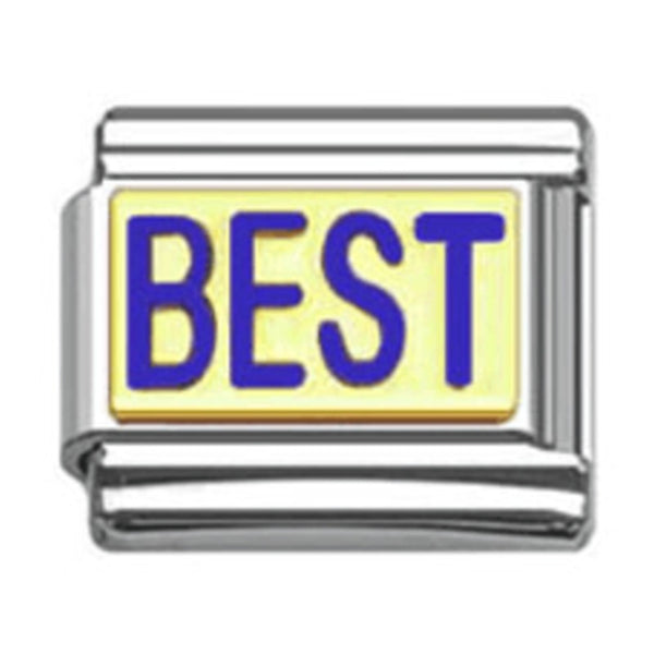 Stainless Steel 9mm Shiny BEST Link for Italian Charm Bracelet