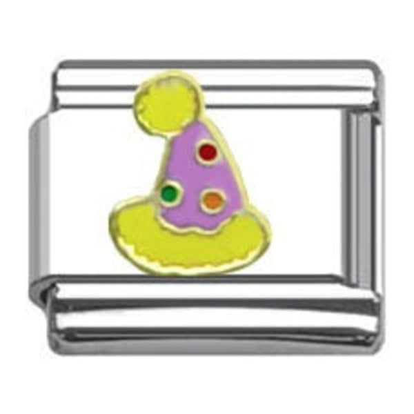 Stainless Steel 9mm Shiny Link with Party Hat for Italian Charm Bracelet