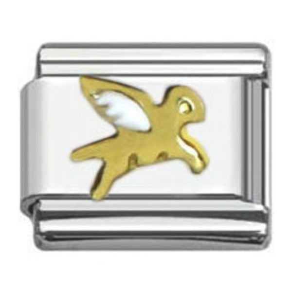 Stainless Steel 9mm Shiny Link with Pegasus Flying Horse for Italian Charm Bracelet