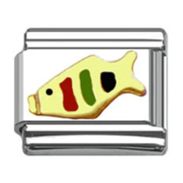 Stainless Steel 9mm Shiny Link with Tropical Fish for Italian Charm Bracelet