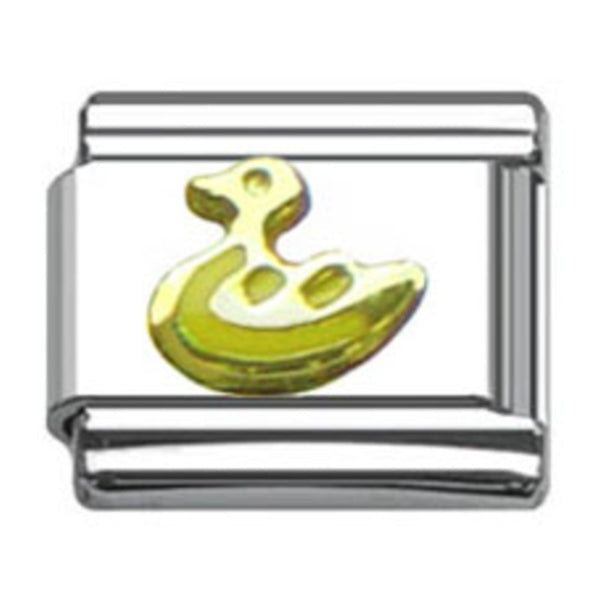 Stainless Steel 9mm Shiny Yellow Duck Link for Italian Charm Bracelet