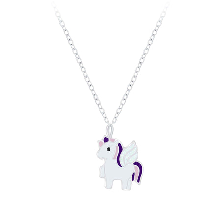 Children's Sterling Silver Rainbow Pendant Necklace