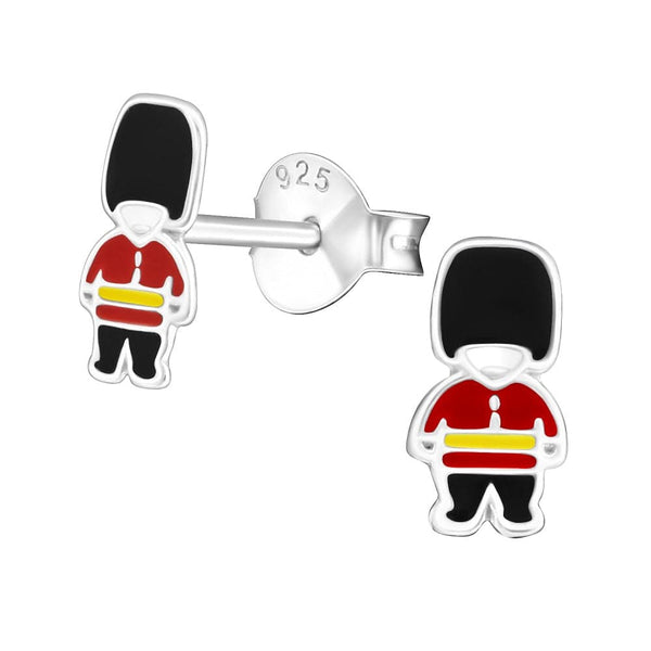 Children's Sterling Silver 'Royal Guard' Stud Earrings