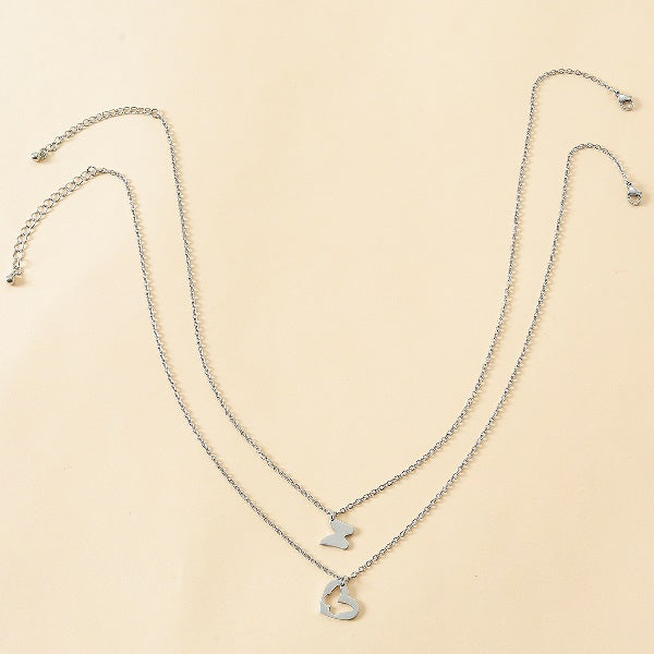 Adjustable Mother and Daughters Heart Pendant Necklace Set with Presentation Card