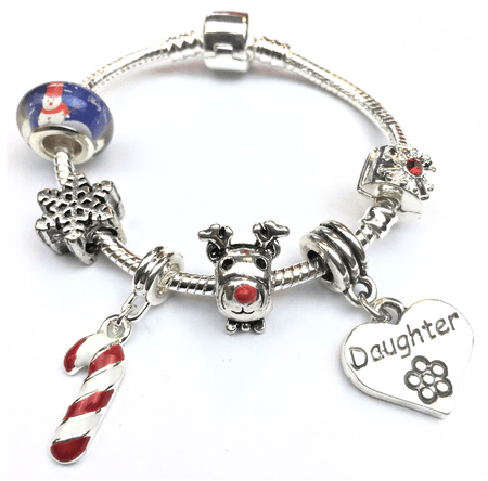 Adult's Teenagers 'Niece Christmas Dream' Silver Plated Charm Bracelet