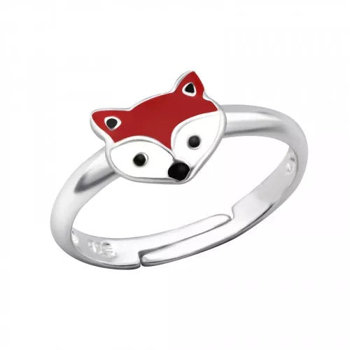 Children's Sterling Silver Adjustable Fox Ring