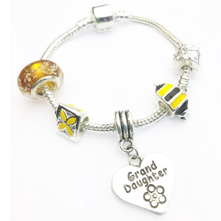 Children's Adjustable 'Happy Birthday To You - Age 5' Silver Plated Charm Bead Bracelet