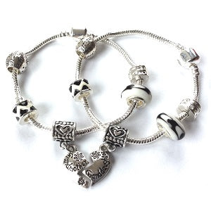 Adult's 'Grandmother Half Heart Love Always' Silver Plated Charm Bracelet