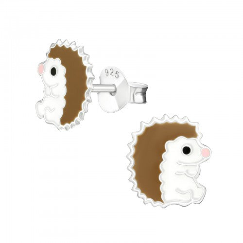 Children's Sterling Silver Hedgehog Stud Earrings