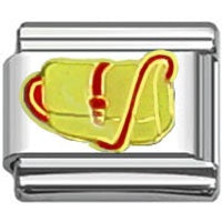 Stainless Steel 9mm Shiny Link with Yellow Bag for Italian Charm Bracelet