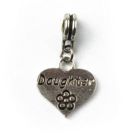 Silver Plated Daughter Triangle Charm