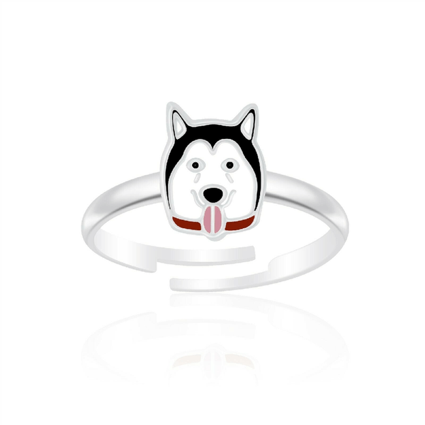 Children's Sterling Silver Adjustable Dog Ring