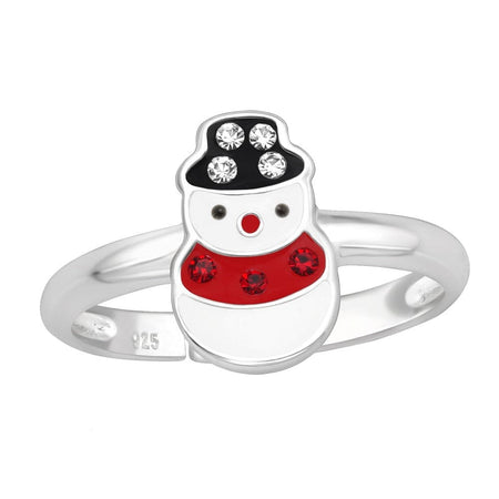 Children's Sterling Silver Adjustable Christmas Santa Claus Ring