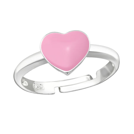 Children's Pink 'Candy Heart' Silver Plated Charm Bead Bracelet