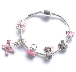 Children's Adjustable Cow Wish Bracelet / Friendship Bracelet - Pink