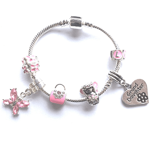 Children's 'Pink Fairy' Silver Plated Charm Bracelet