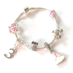 pink princess jewellery, 3rd birthday gifts girl and charm bracelet gifts for 3 year old girl