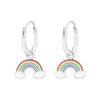 Children's Sterling Silver 'Rainbow' Hoop Earrings