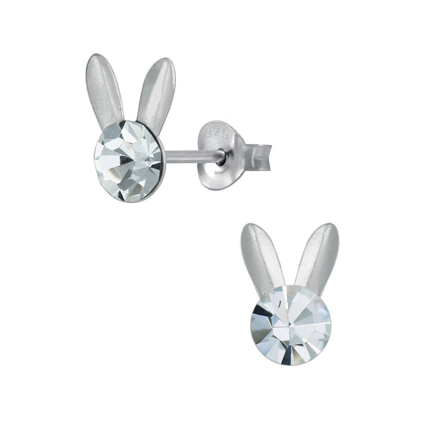 Silver crystal 2025 stud earrings