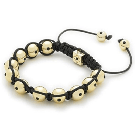 Designer Celebrity Style 'Gold Spike' Czech Crystal Bead Stretch Bracelet