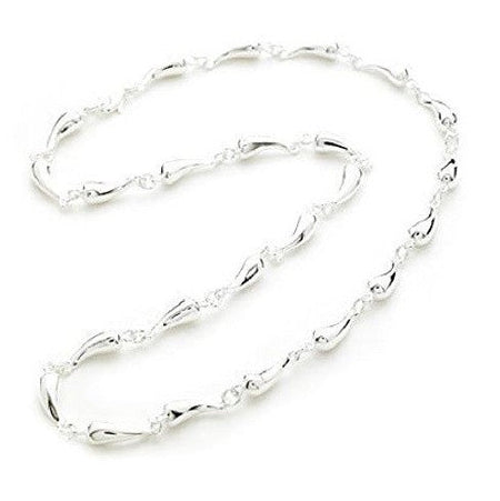 Mum 'Misty Blue' Silver Plated Charm Bead Bracelet