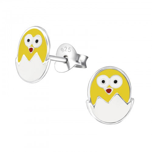 Children's Sterling Silver 'Easter Chick' Stud Earrings