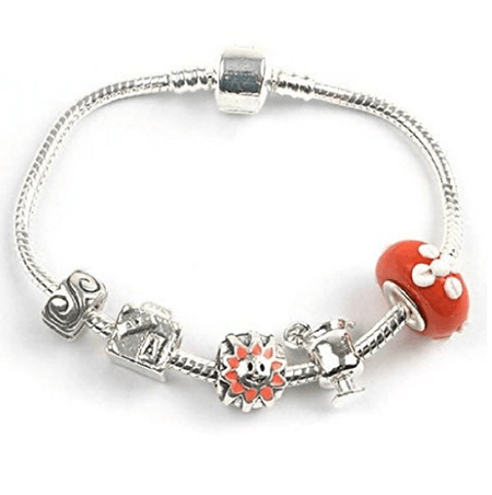 Teenager's 'Girls Can Do Better' Silver Plated Charm Bead Bracelet