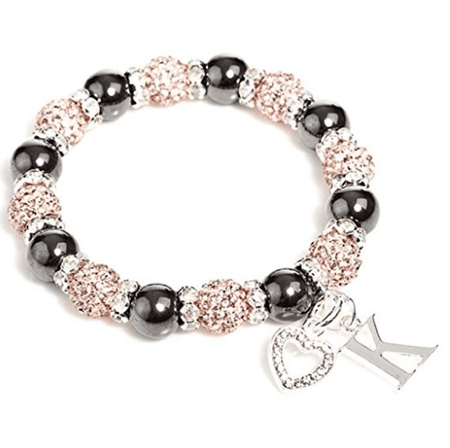 Designer Inspired 'Miami Rocks' Pink & White Czech Crystal Disco Ball Bracelet