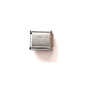 Stainless Steel 9mm Plain Matte Link for Italian Charm Bracelet