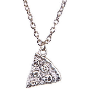 Children's Pizza Slice Pendant Silver Alloy Friendship Necklace