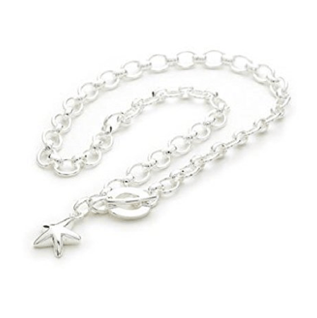 925 Sterling Silver Plated 'Heart In Heart' Charm Necklace