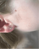 Children's Sterling Silver 'May Birthstone' Bow Stud Earrings