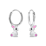 Children's Sterling Silver Rabbit Hoop Earrings