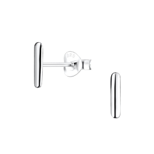 Children's Sterling Silver 'Letter I' Stud Earrings