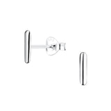 Children's Sterling Silver 'Letter I' Stud Earrings