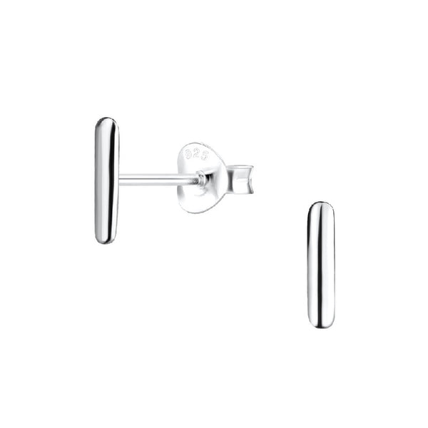 Children's Sterling Silver 'Letter I' Stud Earrings